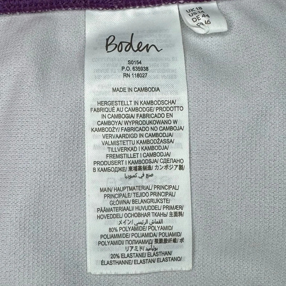 Boden | Classic Fold Bikini Bottom Recycled Material Purple Stretch - Picture 8 of 9